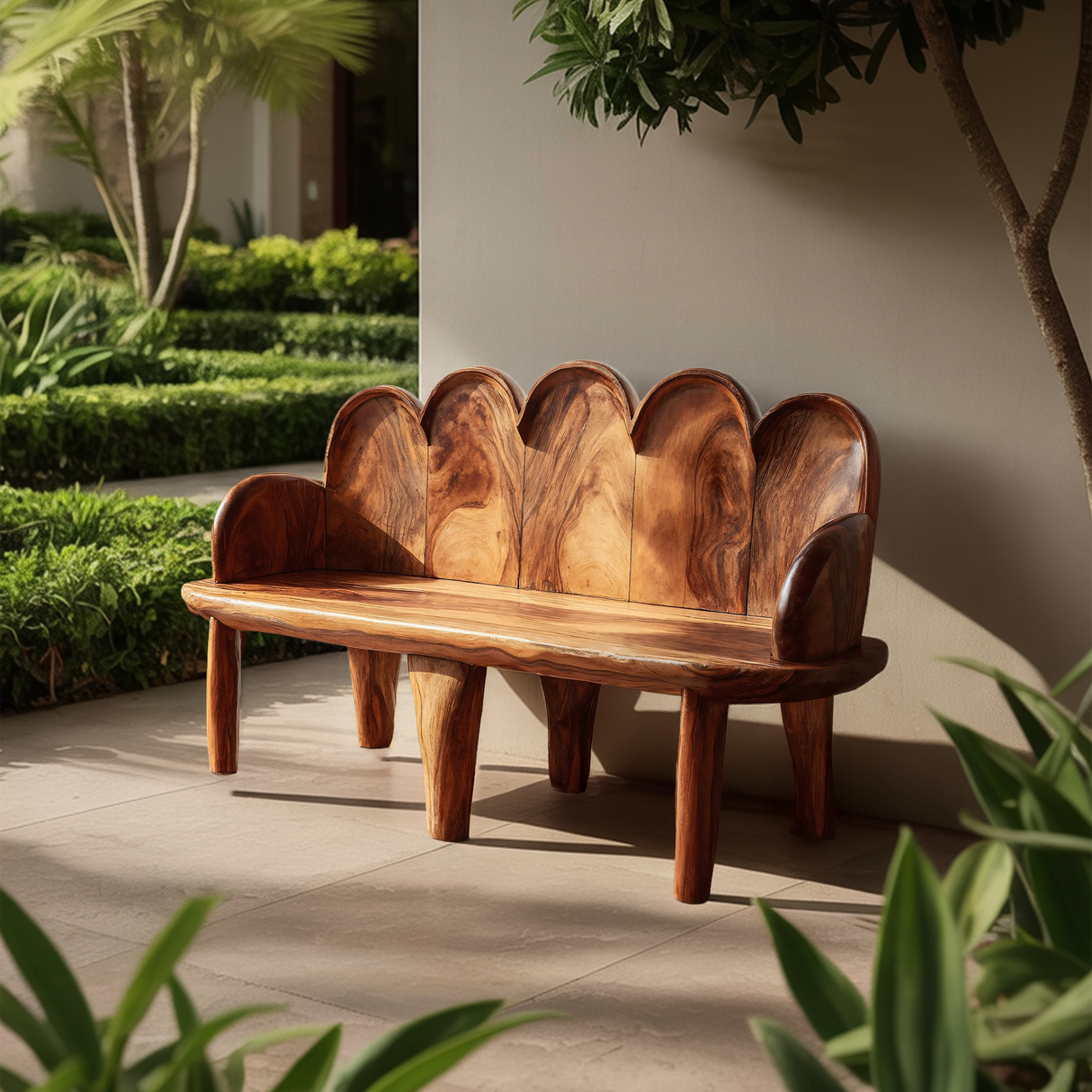 Natural Live Edge Entryway Bench For Home Entry Space