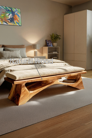 Handcrafted Solid Wood Bench For End-of-Bed Styling