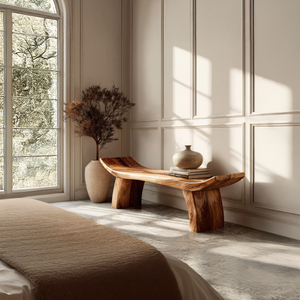 Solid Wood Entryway Bench For Foyer And Hallway Spaces