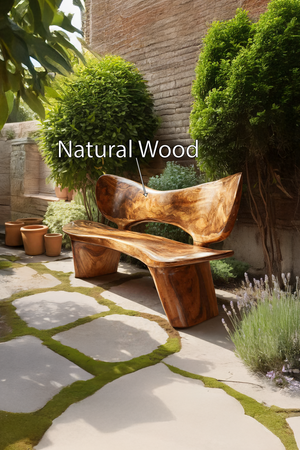 Handcrafted Outdoor Wooden Bench For Serene Garden Corners
