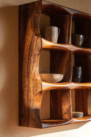 Mid Century Kitchen Wall Shelf For Cozy Cooking Space