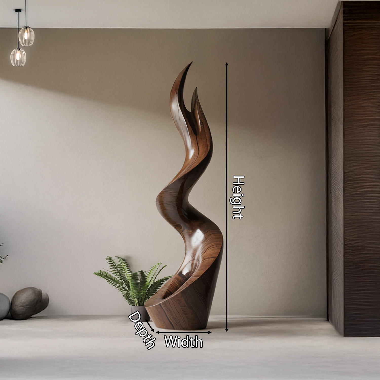 Mid Century Abstract Sculpture For Furniture Wall Art