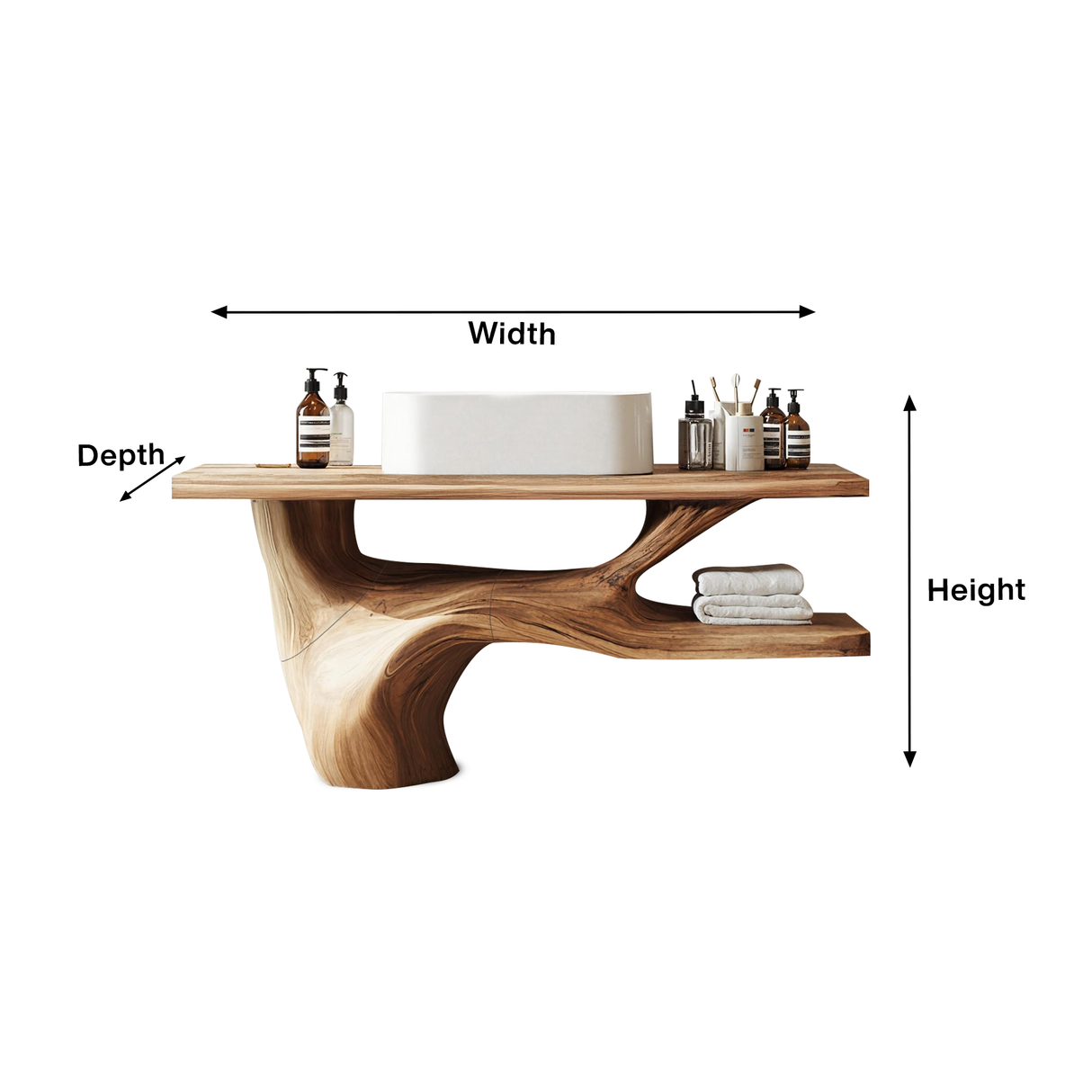 Handcrafted Solid Wood Vanity For Natural Interiors
