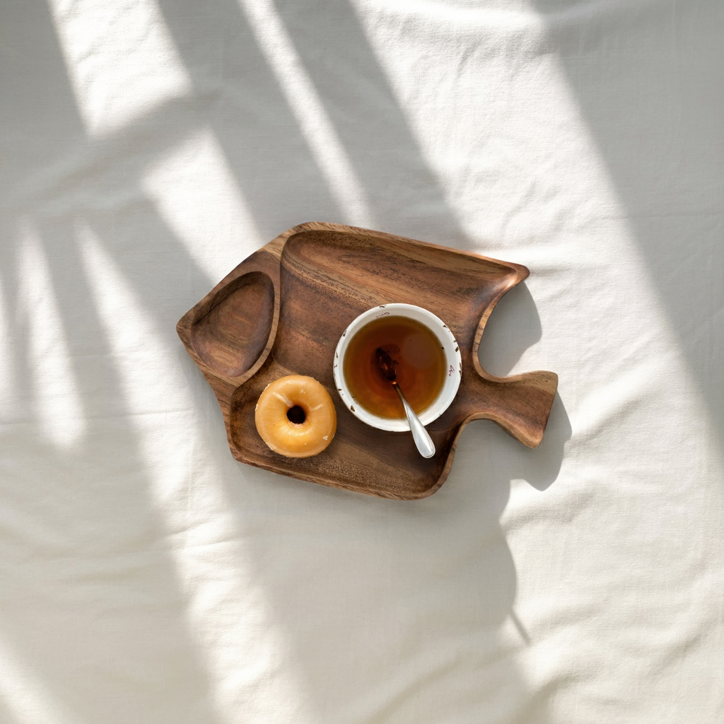 Playful Fish-Shaped Snack Tray For Breakfast Or Tea