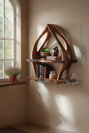 Farmhouse Solid Wood Wall Shelf For Entryway Design