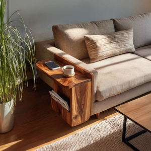 Handcrafted Solid Wood Side Table For Furniture Decor