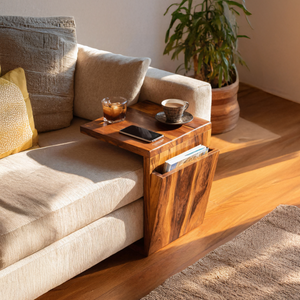 Handcrafted Live Edge Armrest For Unique Sofa Style