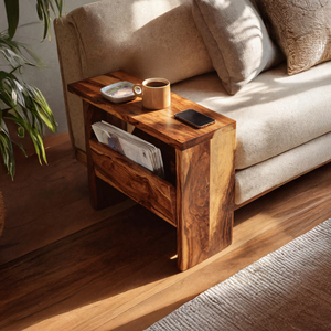 Mid Century Solid Wood Side Table For Home Furniture