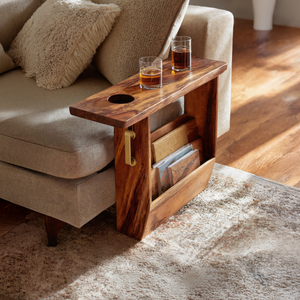 Mid Century Solid Wood Armrest For Furniture Decor