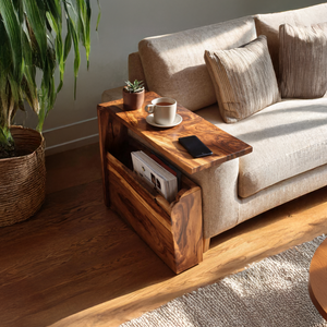 Mid Century Wooden Armrest For Home Furniture Decor