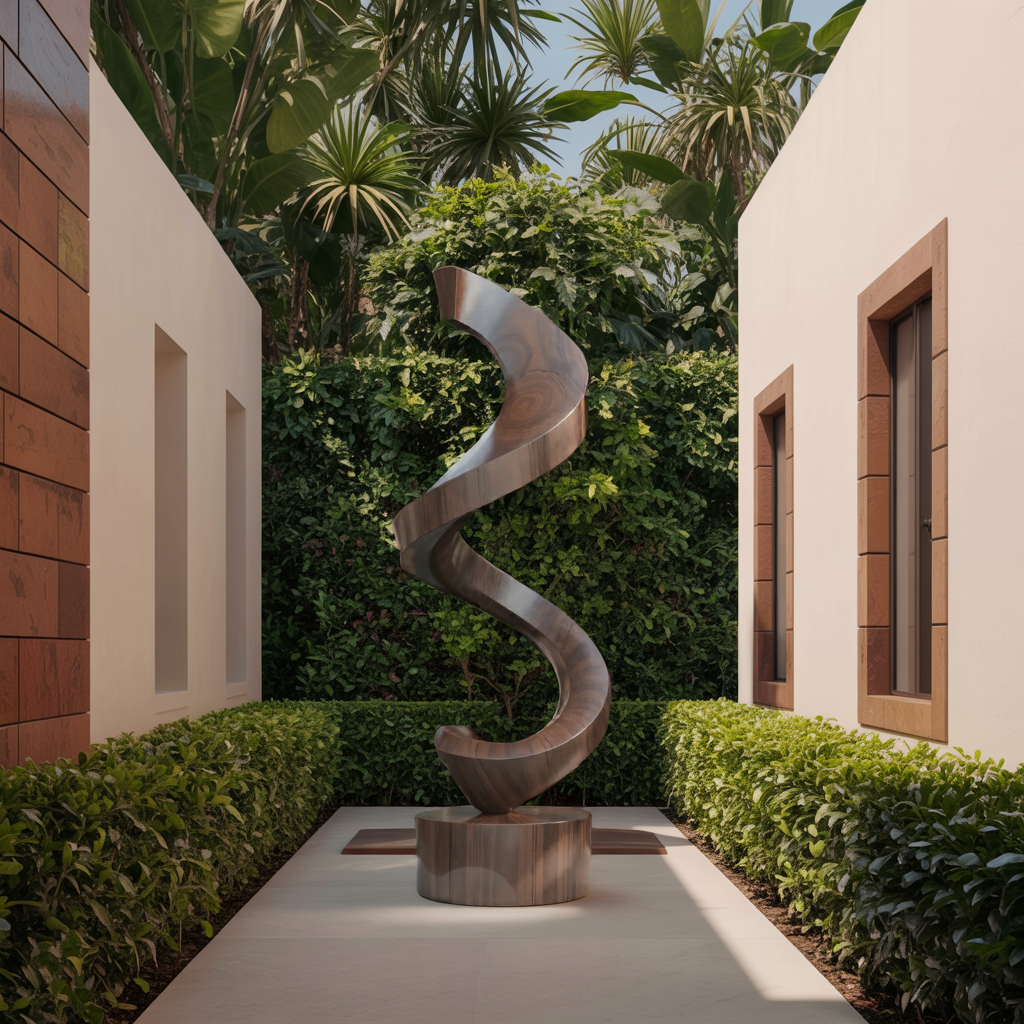 Handcrafted Wooden Sculpture For Garden Art Decor