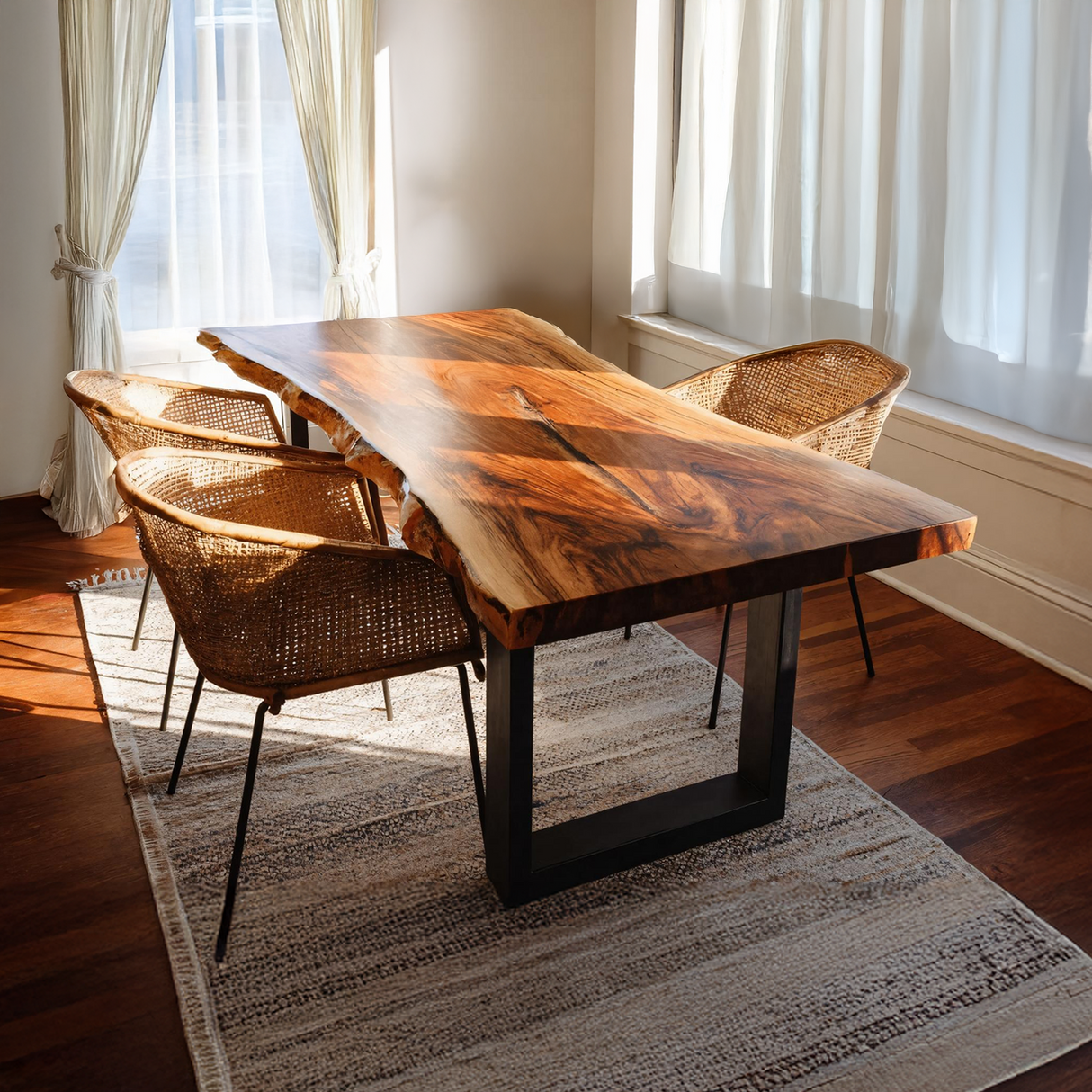 Kitchen Decor Farmhouse Live Edge Dining Table Rustic Look