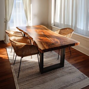 Kitchen Decor Farmhouse Live Edge Dining Table Rustic Look