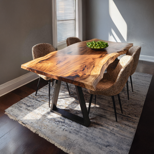 Dining Room Handcrafted Live Edge Dining Table Custom