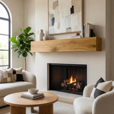 Wooden Fireplace Shelf For Cozy Living Room Decor