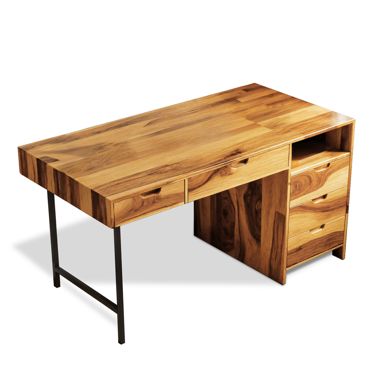 Modern Wooden Desk With Drawers For Home Office Or Study
