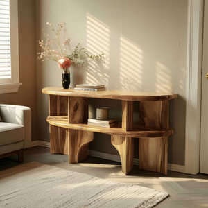 Handcrafted Wooden Entryway Table For Rustic Home Styling