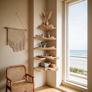 Modern Leaf Floating Shelf Bedroom Wall Decor Display