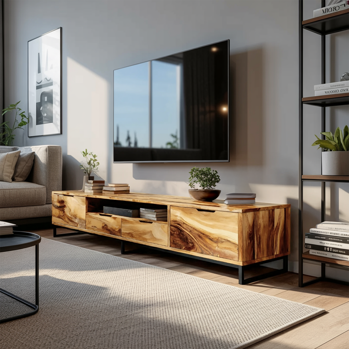 Modern TV Stand With Functional Storage For Living