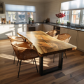 Kitchen Decor Farmhouse Live Edge Dining Table Rustic Look