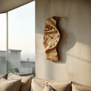 Contemporary Wall Clock Vertical Design For Living Room Interior