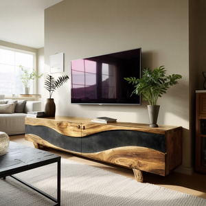 Handcrafted Solid TV Console For Bedroom Decor