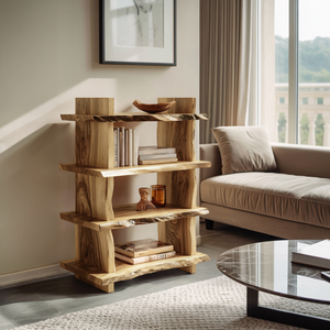Minimal Wood Bookshelf For Bedroom Storage And Modern Decor