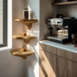 Modern Solid Wood Mushroom Shelf For Living Room Interior Design