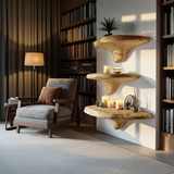 Modern Solid Wood Mushroom Shelf For Luxury Living Room Decor