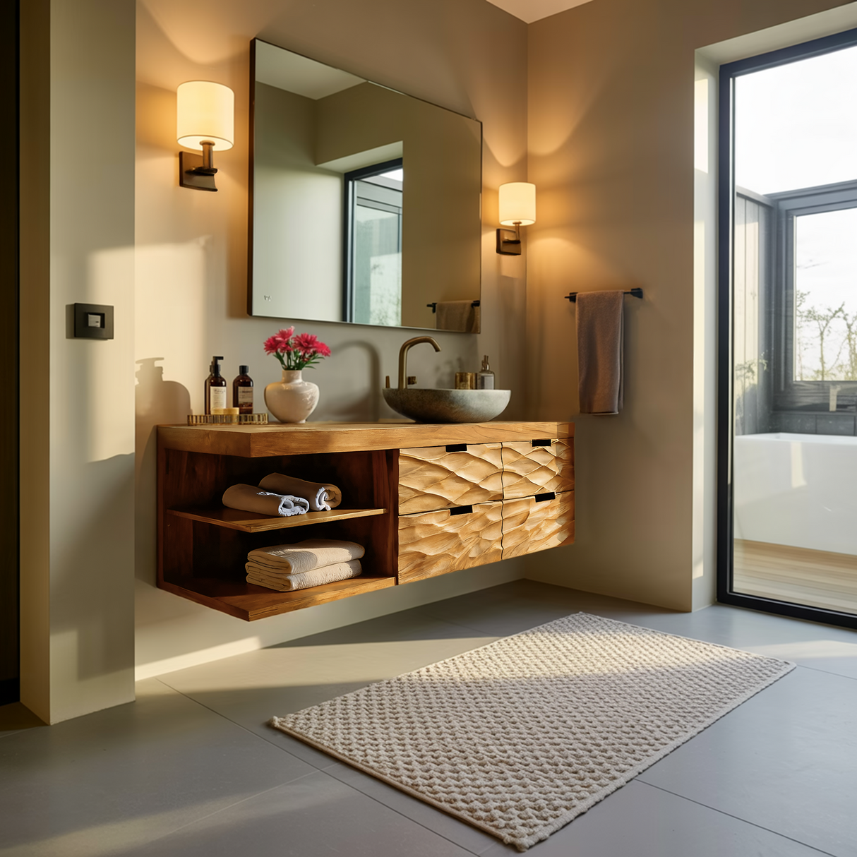 Luxury Bathroom Vanity For Modern Or Japandi Bathrooms