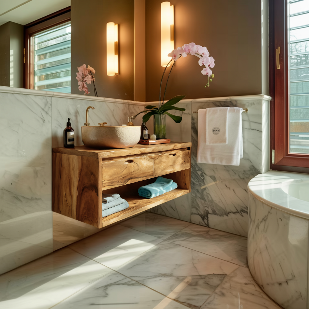 Handcrafted Bathroom Vanity Cabinet For Bathroom Furniture