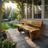 Rustic Outdoor Wooden Bench For Garden Seating