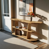 Mid Century Live Edge Console Table For Contemporary Decor