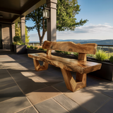 Modern Outdoor Wood Bench For Exterior Seating