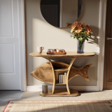 Mid Century Solid Wood Console Table For Furniture Decor Style