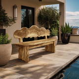Handcrafted Live Edge Wood Bench For Hallway Furniture