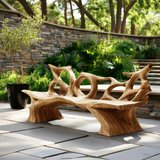 Mid Century Branch Bench Entryway Furniture For Compact Foyers