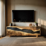 Farmhouse Solid Wood Media Console For Home Decor