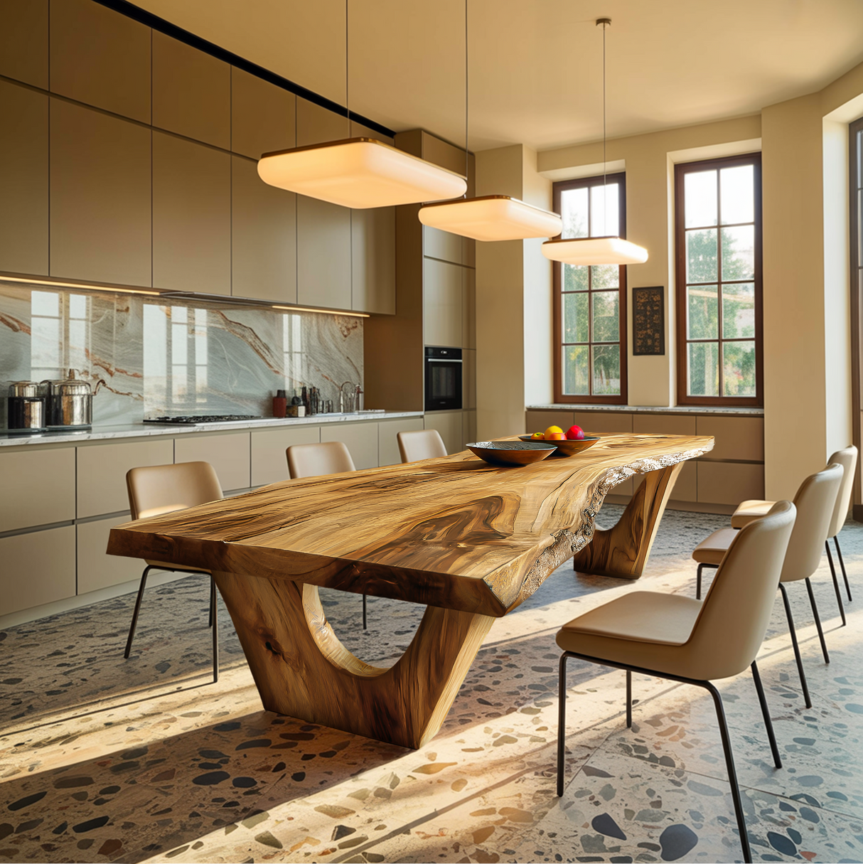 Contemporary Dining Table With Live Edge For Elegant Homes