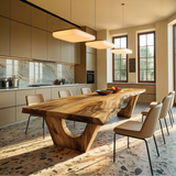 Contemporary Dining Table With Live Edge For Elegant Homes