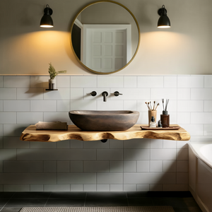 Handcrafted Live Edge Vanity For Compact Bathrooms