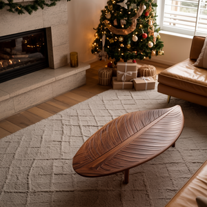 Handcrafted Solid Wood Low Coffee Table For Holiday Entryway Design