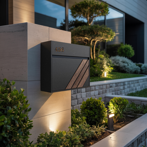 Modern Solid Wood Sculpture Mailbox For Patio Furniture Decoration