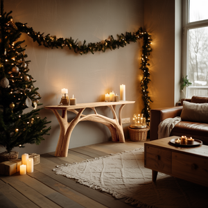 Handcrafted Wooden Live Edge Console Table For Holiday Furniture