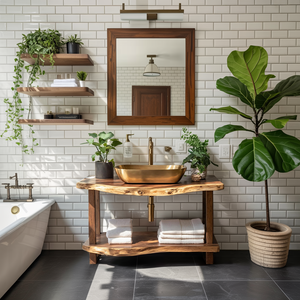Mid Century Vanity With Storage For Bathroom Style