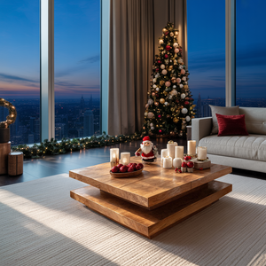 Mid Century Modern Coffee Table Solid Wood For Christmas Style