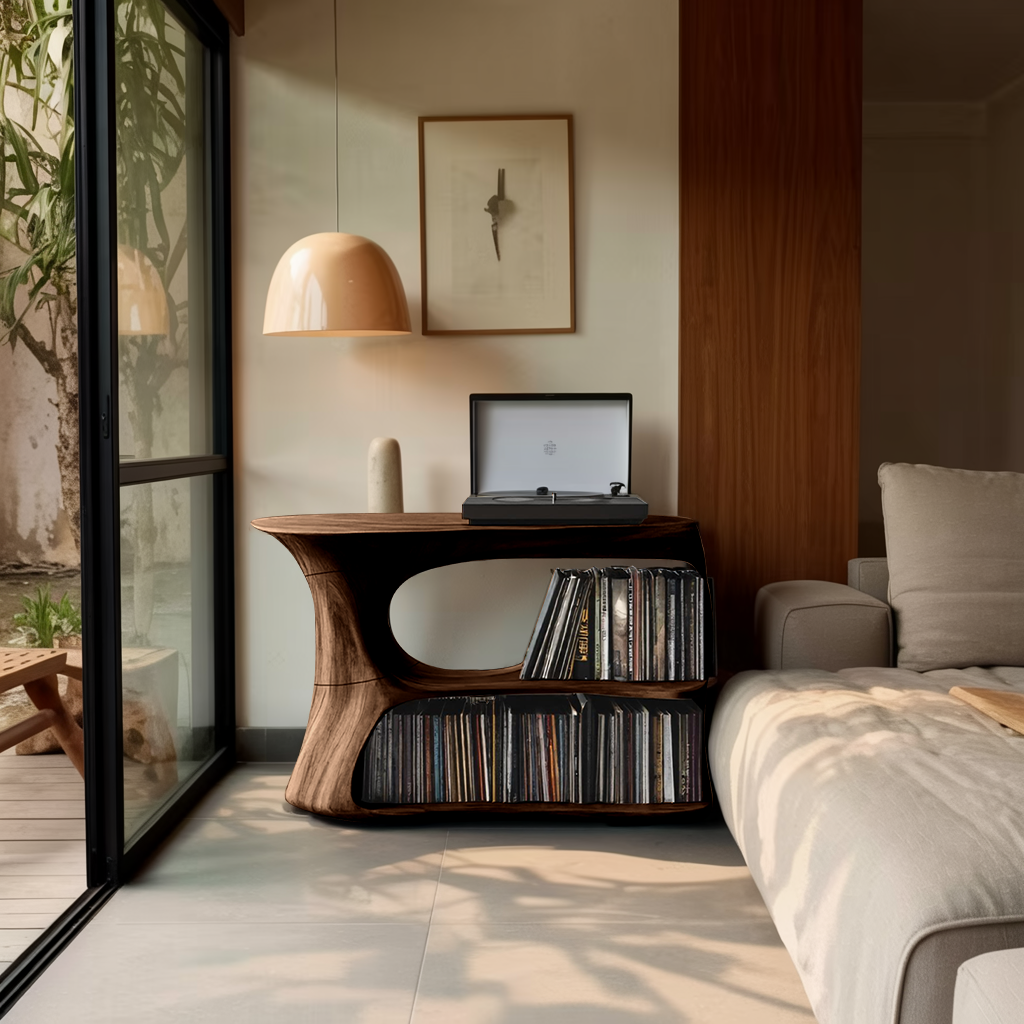 Farmhouse Record Cabinet For Entryway Organization