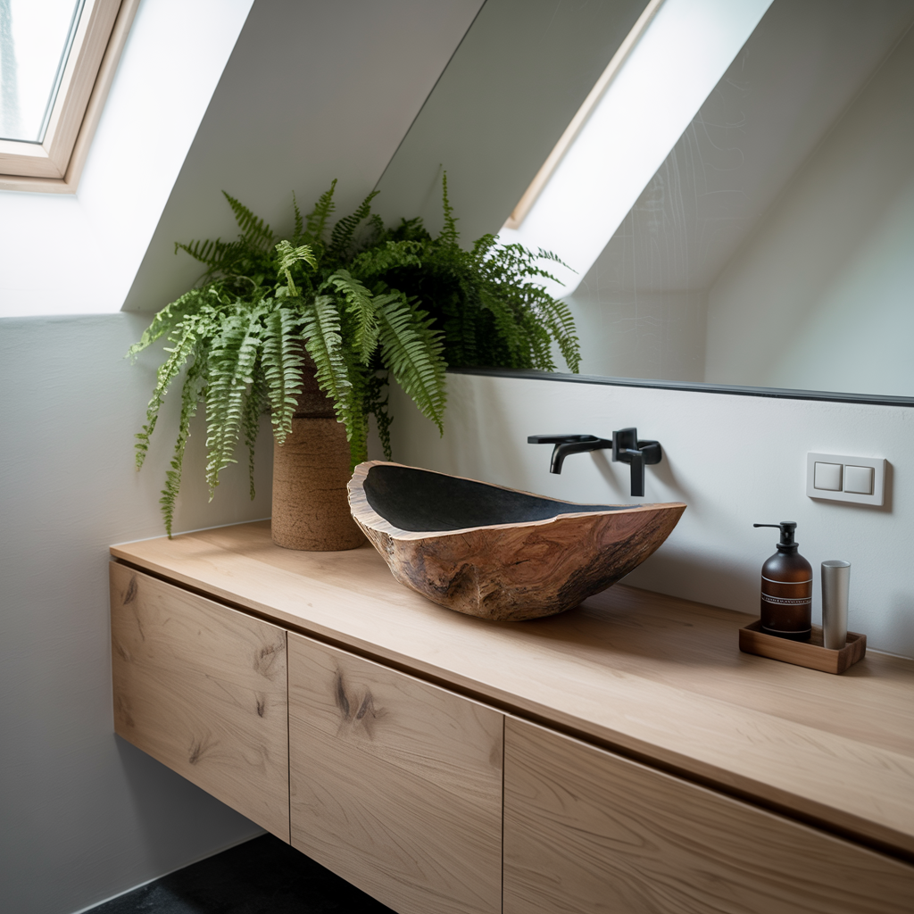 Farmhouse Wood Wash Basin For Country Style Bathroom