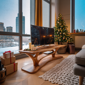 Modern Solid Wood TV Console For Festive Entryway Design