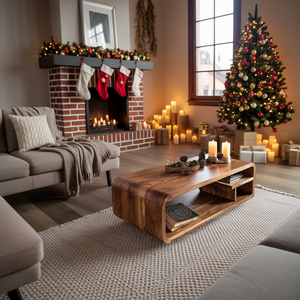 Mid Century Solid Wood Coffee Table For Holiday Furniture Accent